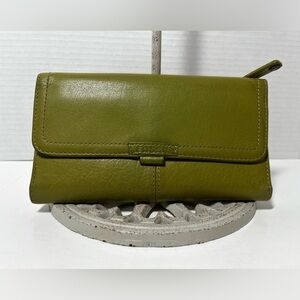 Fossil Olive Green Leather Wallet